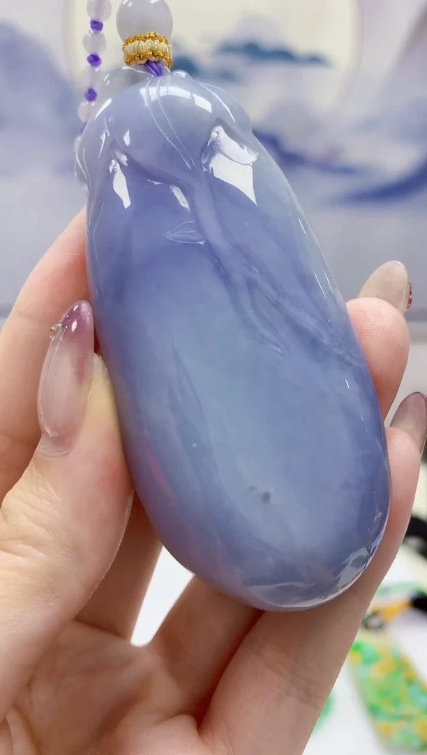 定制翡翠未镶嵌5060jw-毛货挂件82