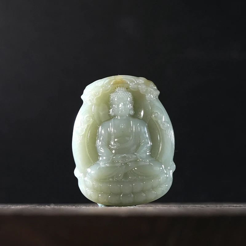 lot33 和田玉佛陀挂件/QG51229-186406 保利山东