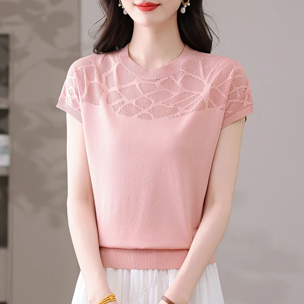 【天丝】时尚圆领蝙蝠衫2025新款夏季薄款爆款宽松短袖女洋气妈妈装