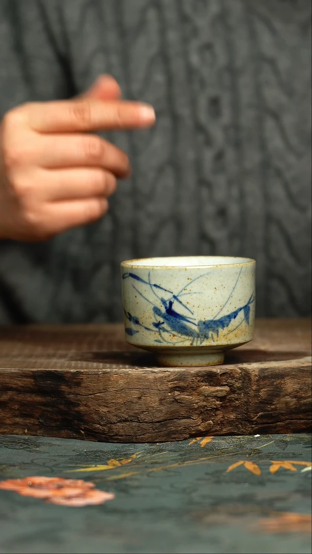 【闪购商品】杯釉下彩手工手绘同款陶器