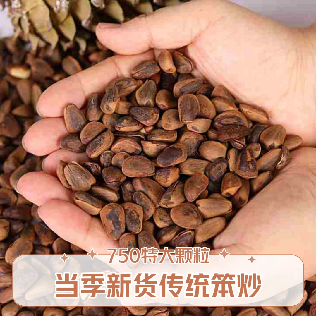 24年新货750笨炒特大颗粒东北原味开口笨炒松子零食开口大颗粒