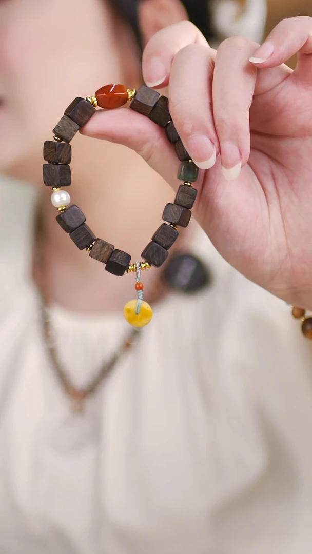 未镶嵌蜜蜡手串（达拉干奇楠+蜜蜡）