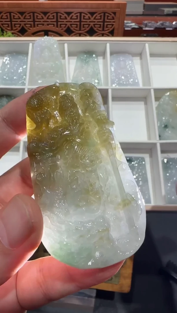 未镶嵌挂件翡翠A货翡翠多样性孤品