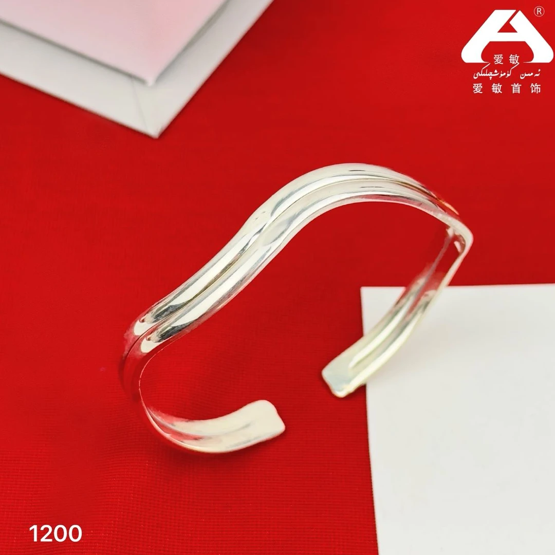 足银手镯 爱敏首饰999手镯300147