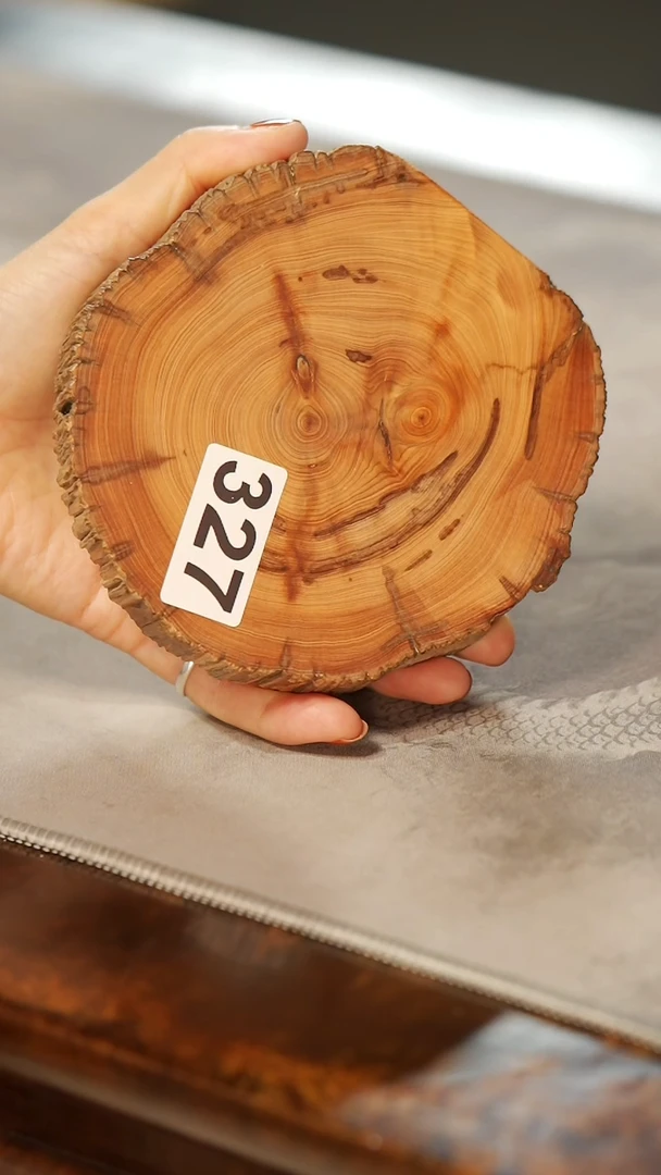 【闪购商品】柏木（崖柏）木雕327陈化料杯垫香片