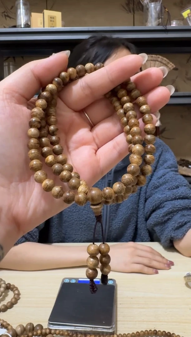 【闪购商品】沉香手串海南水阁野料多圈手串多样性发一条卡7