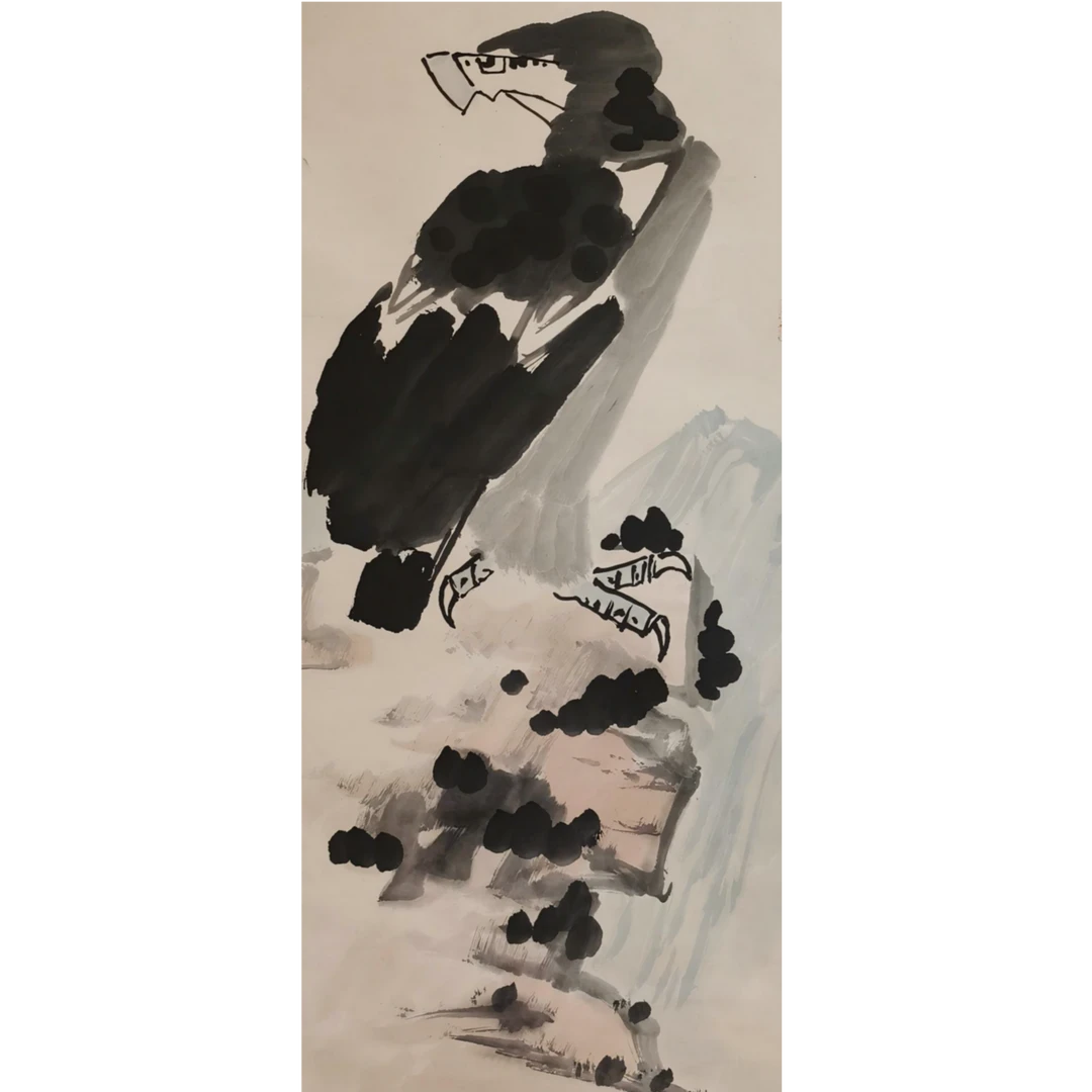 【辽拍】V250709-2-860《鹰》（6.4平尺）纸本镜片 yy1210w