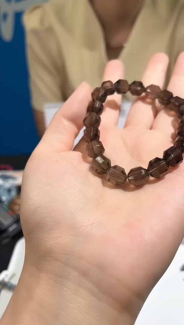 未镶嵌手链水晶13号茶水晶灯笼珠单圈9+mm