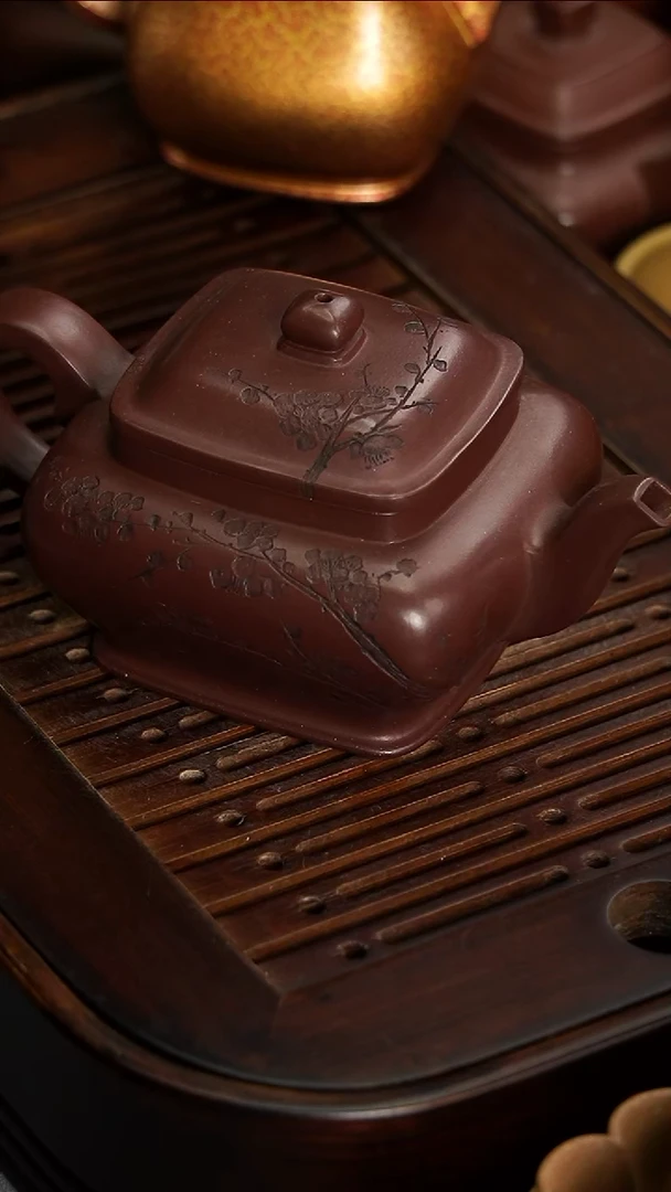 茶壶紫砂宜兴紫砂紫泥传炉250毫升