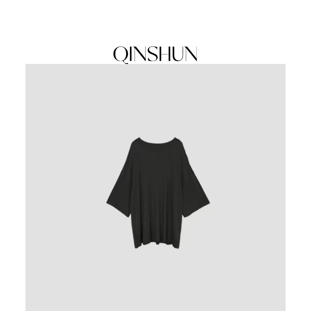 【芊姐 QINSHUN】柔软舒适宽松慵懒中长款百搭T恤上衣