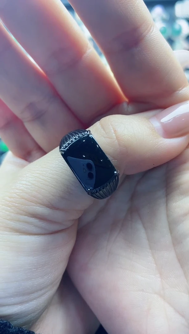 【闪购商品】翡翠戒指银S925镶嵌天然A货翡翠戒指