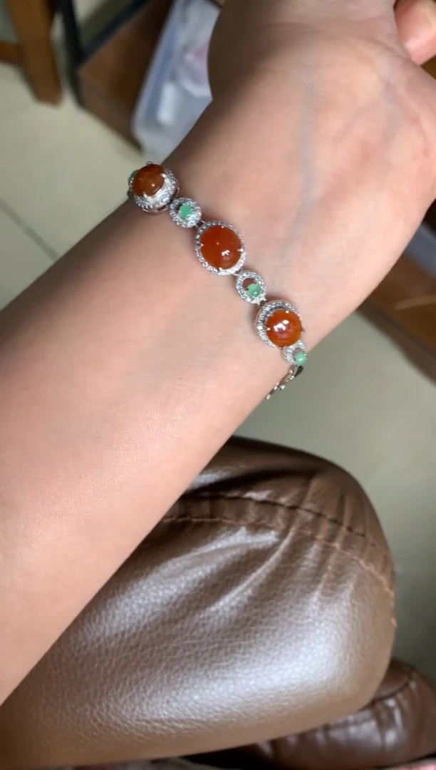 银S925镶嵌戒指翡翠傲**霜手链