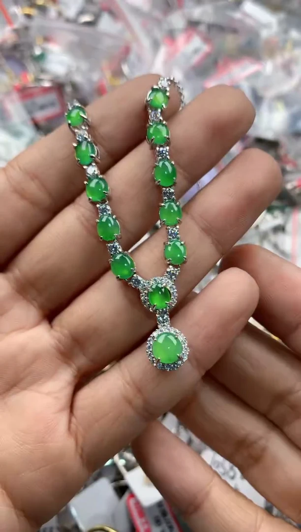 银S925镶嵌戒指翡翠999-----8