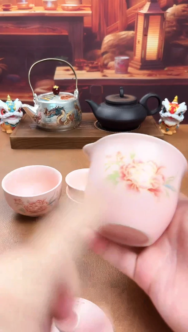 陶瓷茶具摆件旅行套组