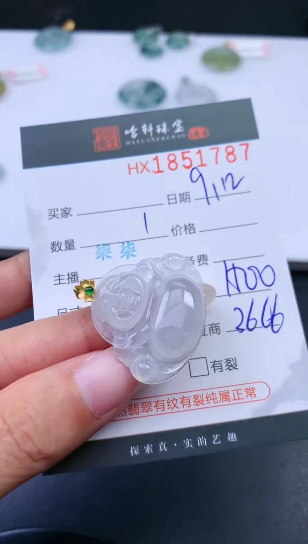 未镶嵌挂件翡翠哈轩 挂件1