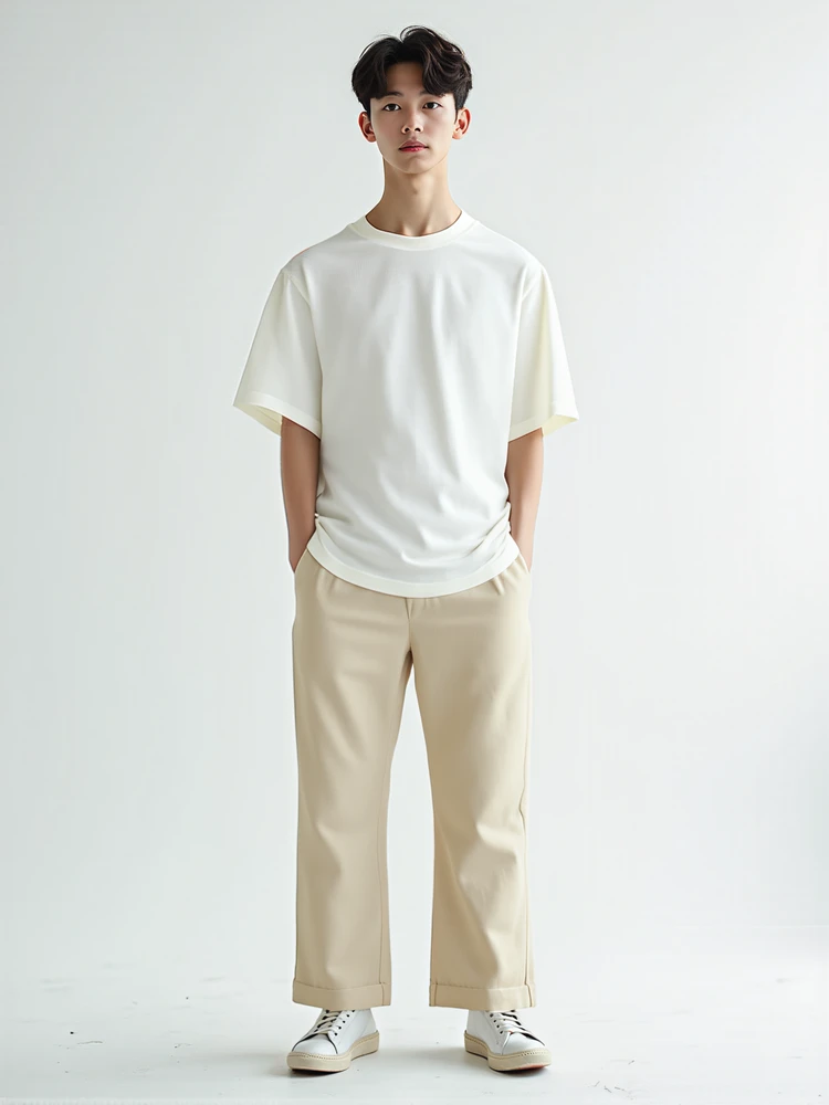 29389-纯色极简休闲阔腿长裤-白色