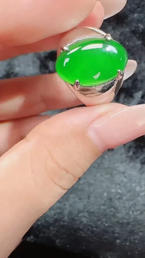 定制翡翠未镶嵌翡翠戒指32