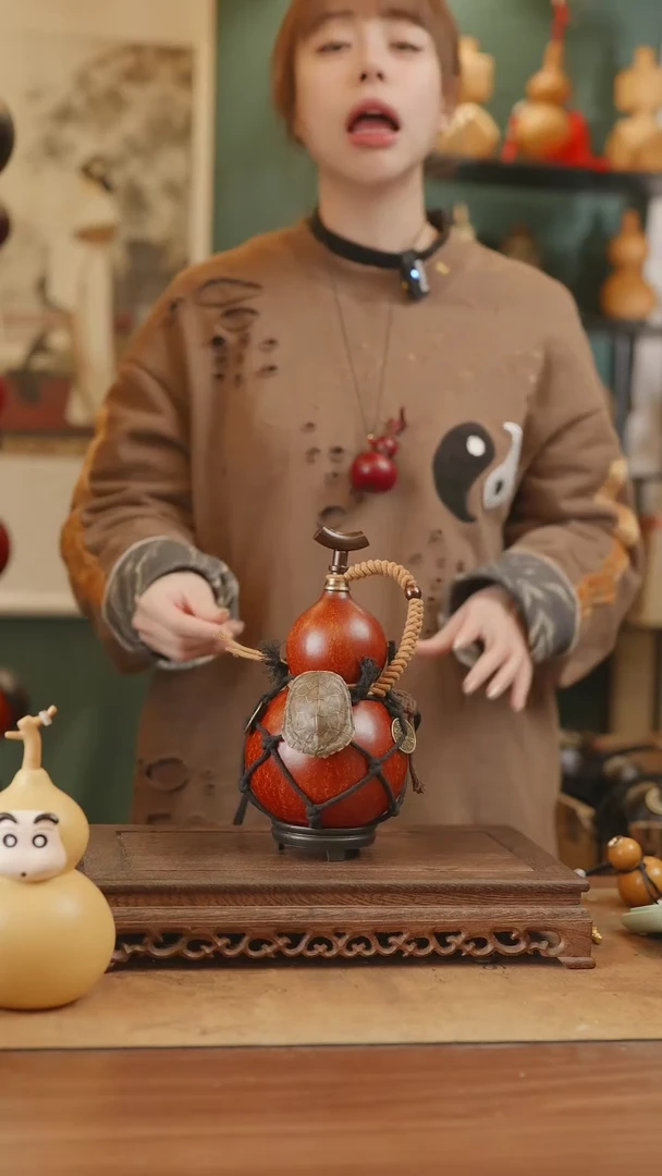 【闪购商品】16号精品天然大漆工艺防渗内胆酒葫芦~