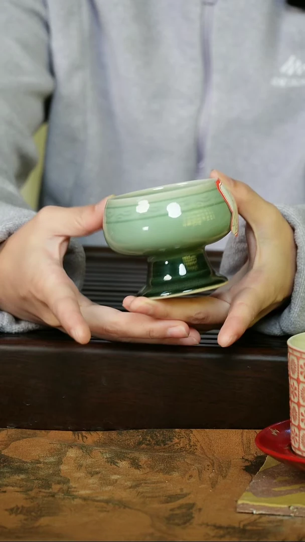 摆件瓷望瓯陶溪川szq006高足杯