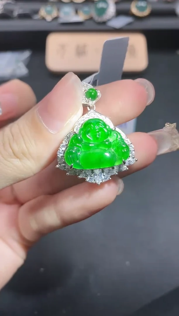 翡翠戒指银S925镶嵌51511
