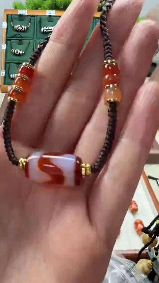 玛瑙/玉髓（覆膜）颈饰合金17（微瑕随机发货）