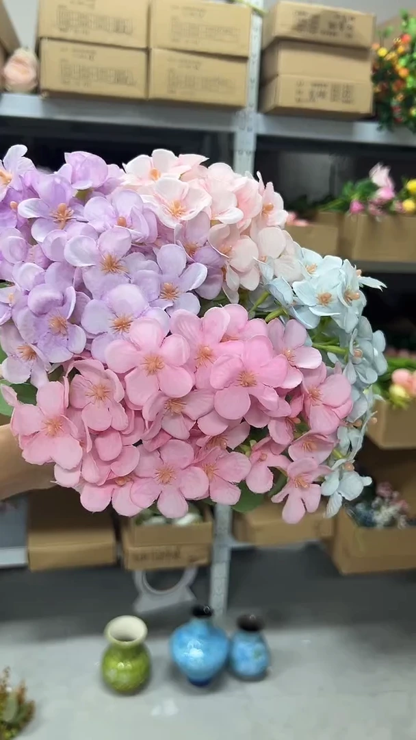4枝混色绣球花花