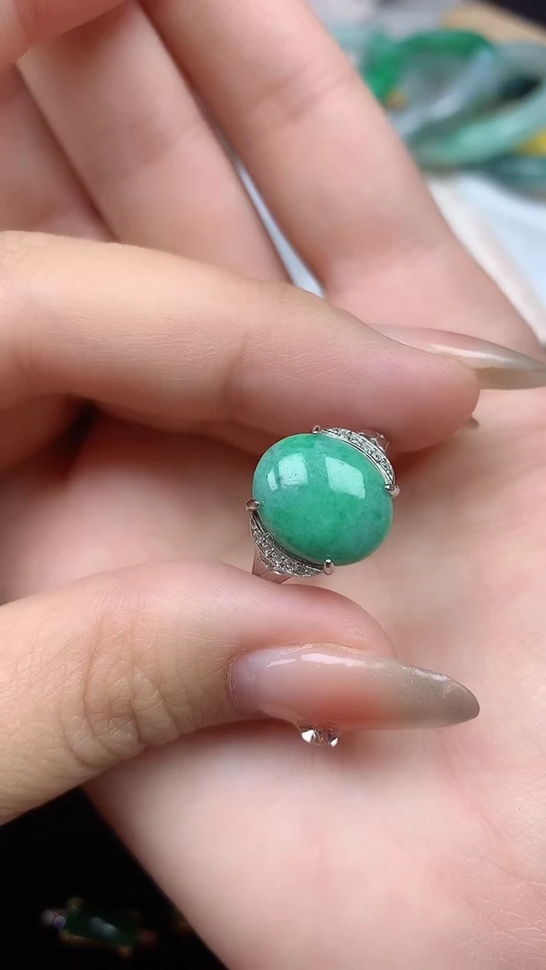 【闪购商品】翡翠戒指银S925镶嵌戒指