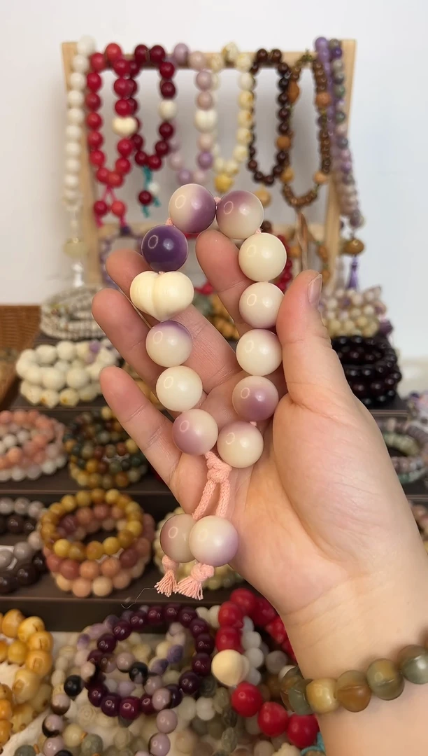 紫色飘花大元菩提手串