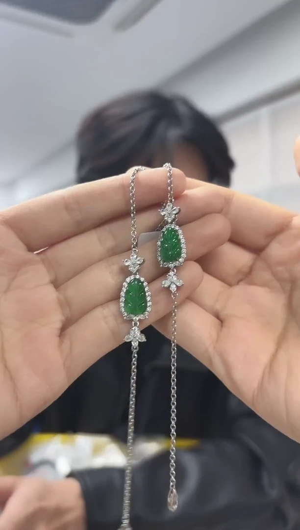 银S925镶嵌手链翡翠 （多样性发一件）