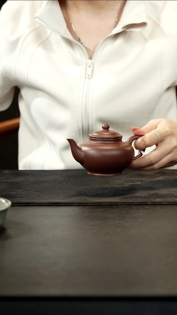 茶壶紫砂老紫泥笑樱180cc