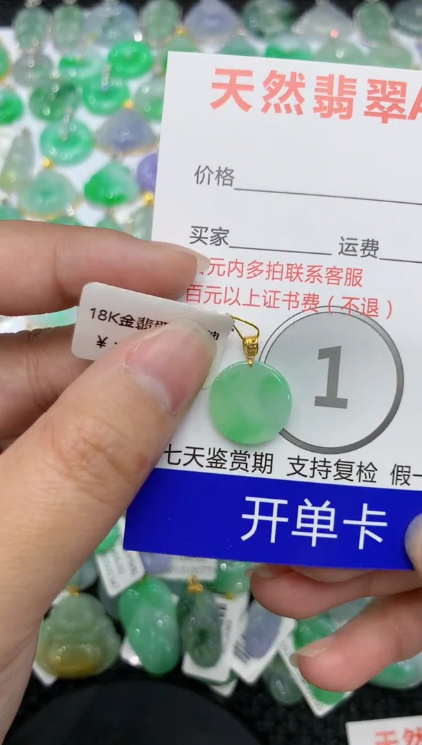 【闪购商品】翡翠颈饰18K金镶嵌 111111111111