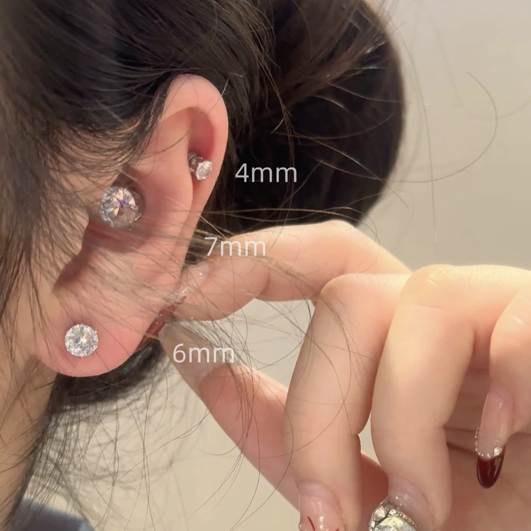 磁铁耳饰 免打耳洞耳骨夹女磁吸耳蜗钉高级爆闪耳夹气质百搭