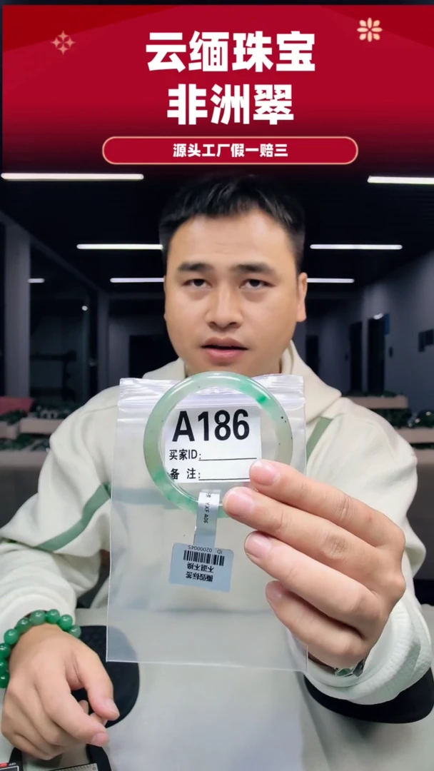 未镶嵌手镯石英质玉（非洲翠）59圈口A186