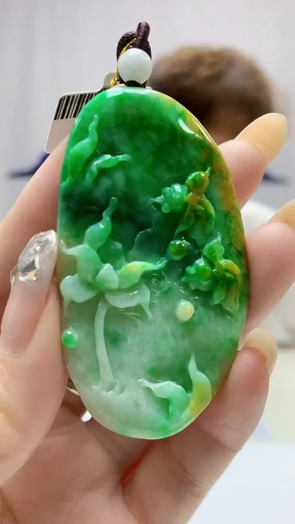 定制翡翠未镶嵌4868DD-毛货挂件