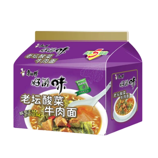 统一121g老坛酸菜牛肉面五连包