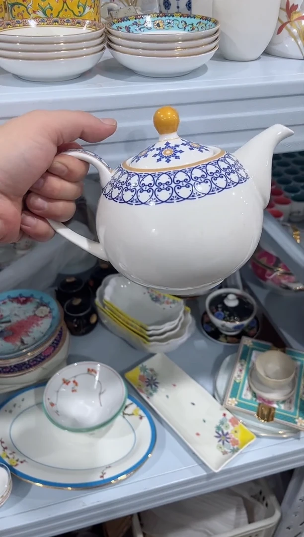 瓷片日用陶瓷（简装）茶壶一个