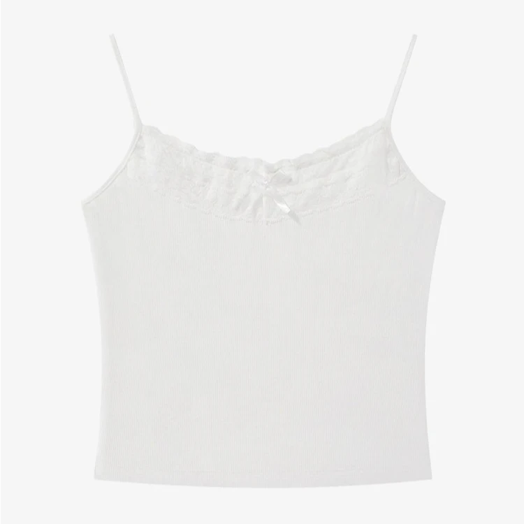 羊城故事- 纯欲蕾丝花边吊带背心甜美修身内搭百搭上衣Y40944335