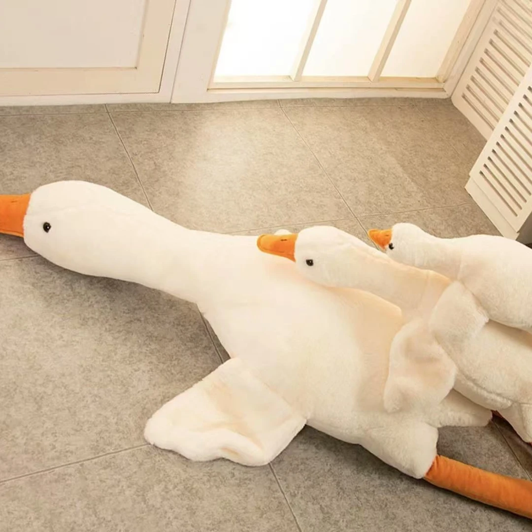 发大白鹅毛绒玩具130厘米，手工测量误差4-8厘米破损联系客服