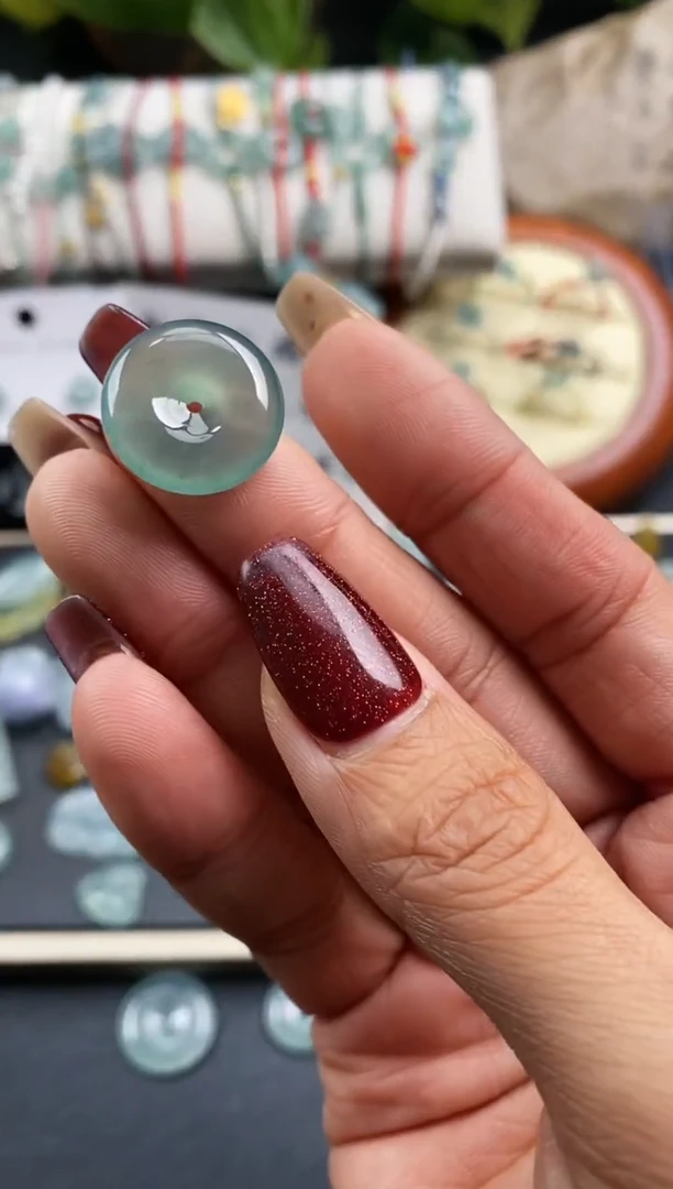 【闪购商品】翡翠裸石99平安扣~默认裸石发货