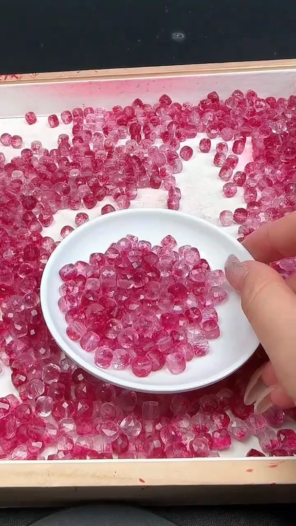 未镶嵌珠宝半成品碧玺紫碧玺方糖N364散珠15颗