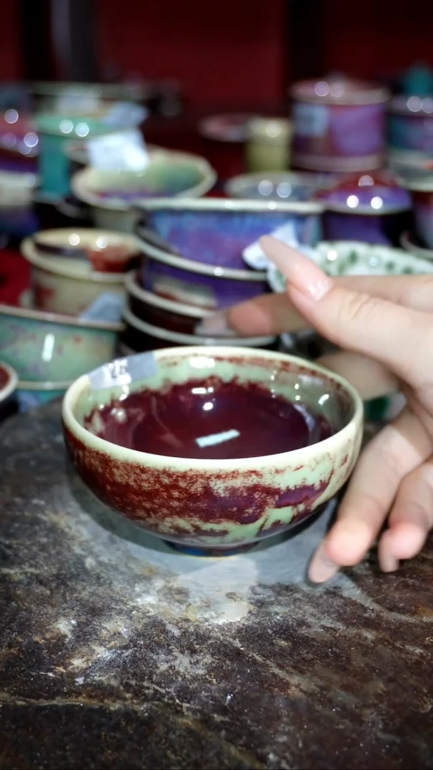 摆件精品窑变钧瓷茶器