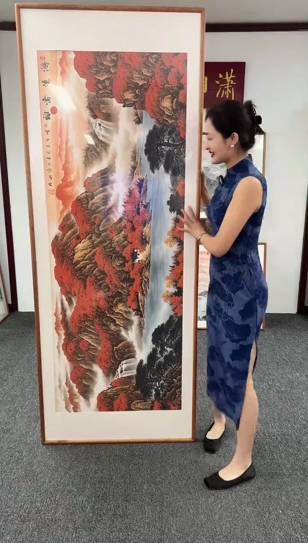 国画鸿运当头210*80刘海斌