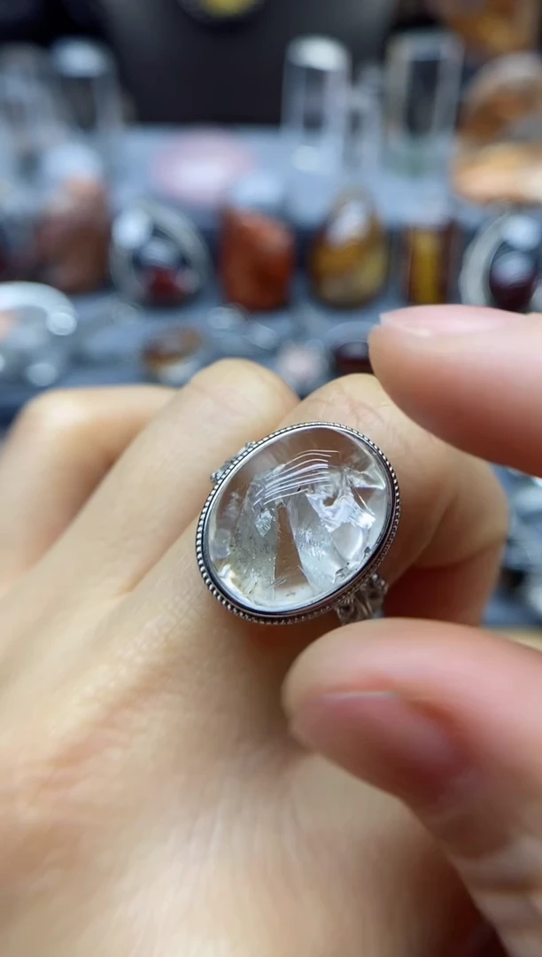 【闪购商品】水晶戒指银S925镶嵌水晶水晶