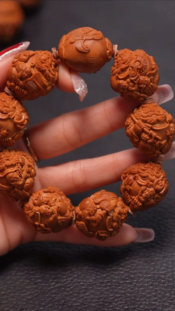 手串橄榄核2.5五鬼戏钟馗