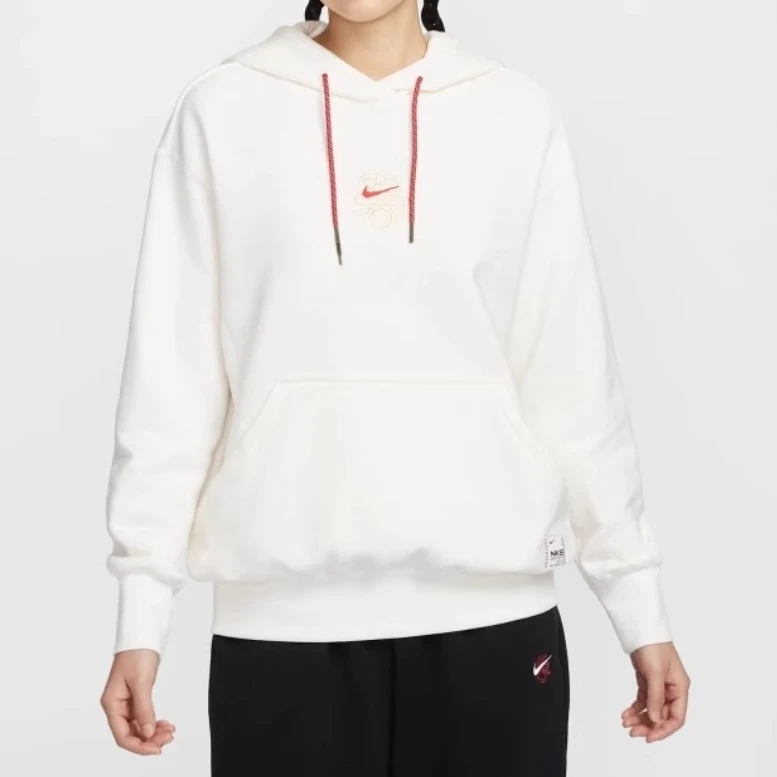 【滔搏联动】Nike耐克男女25蛇年春季限定奶油白套头卫衣HV8461-133