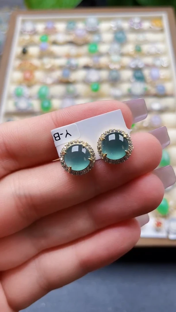 银S925镶嵌戒指翡翠130