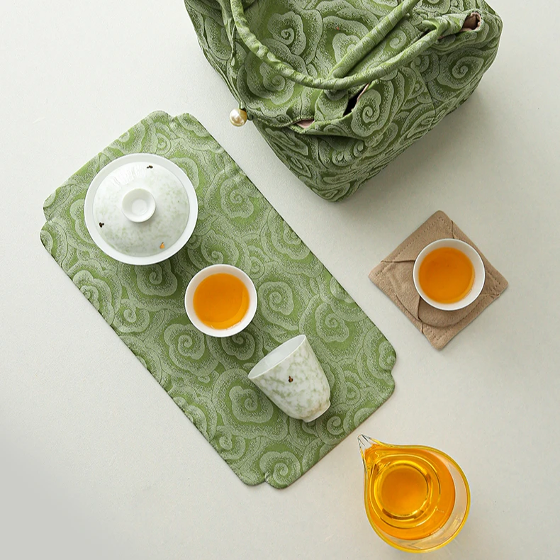 黄丽君手工花开荼蘼陶瓷户外旅行功夫茶具便携带盖碗茶杯公道杯