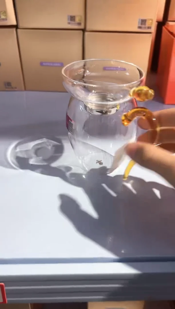 怡然公道杯浅黄色+奉珠茶漏浅黄色