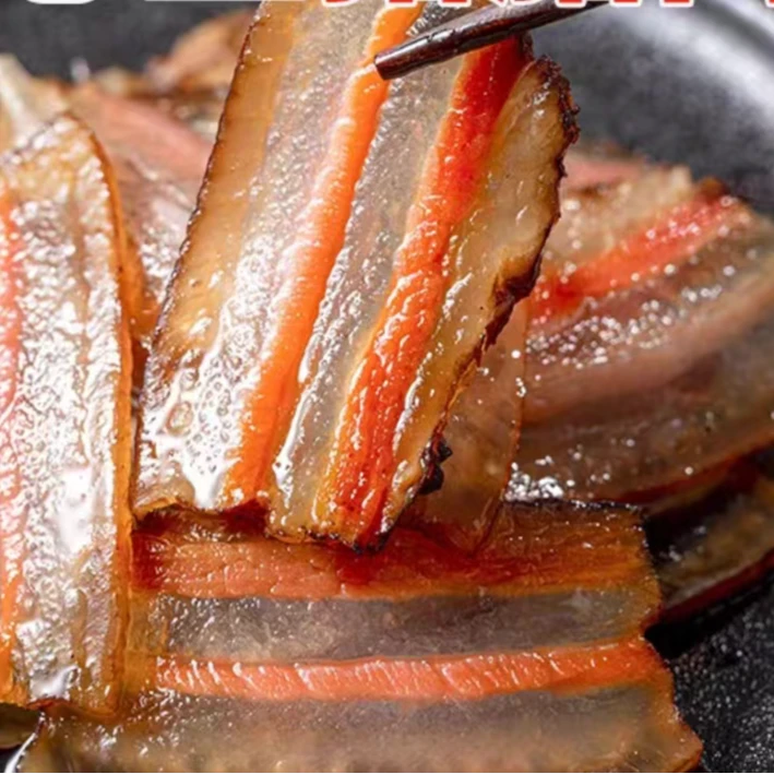 湖南正宗粮食猪土猪柴火烟熏老腊肉正宗传统工艺五花水晶