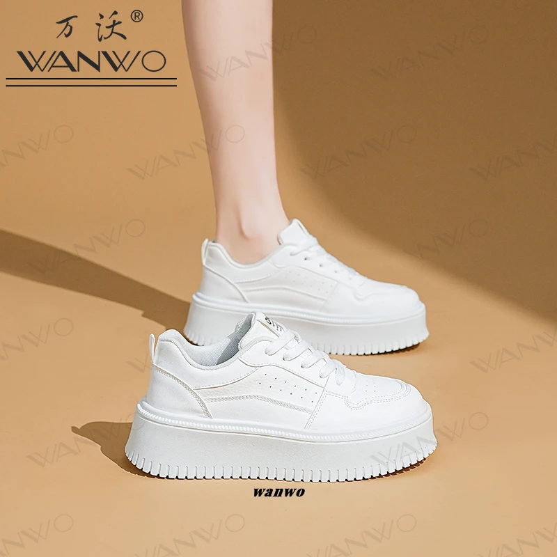 厚底小白鞋女款2025新款春季爆款女鞋百搭鞋子女松糕增高软底板鞋